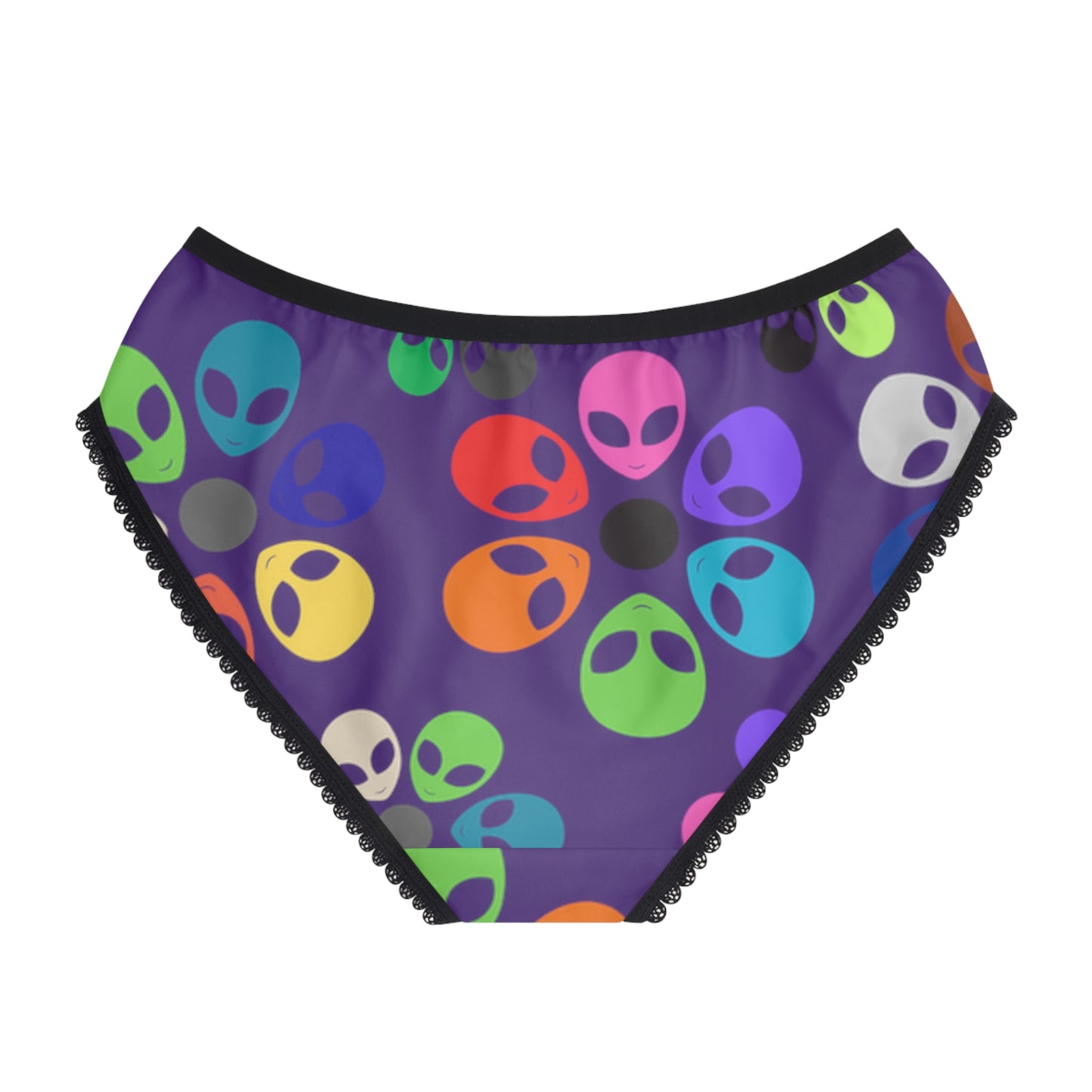 Colorful Alien Flower Womens Briefs Fun Underwear Unique Lingerie Set Gift for Her Festival Fashion Comfortable Panties Alien Rainbow Flowers Purple