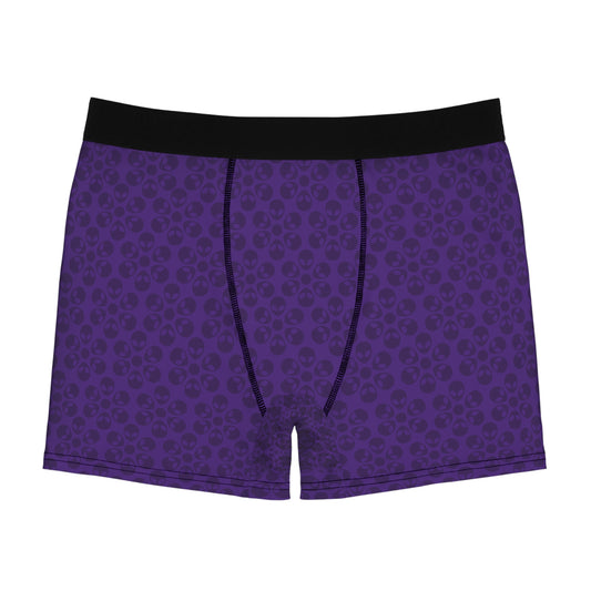 Mens Boxer Briefs  Alien Flowers Purple