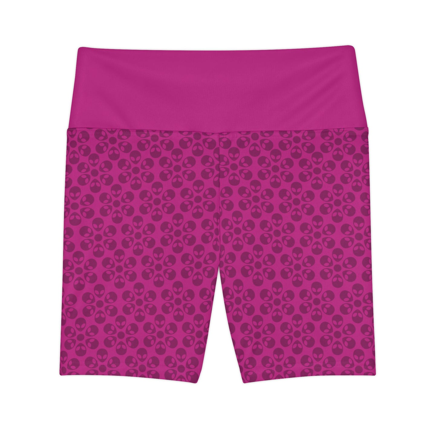 Womens Workout Shorts  Alien Flowers Pink