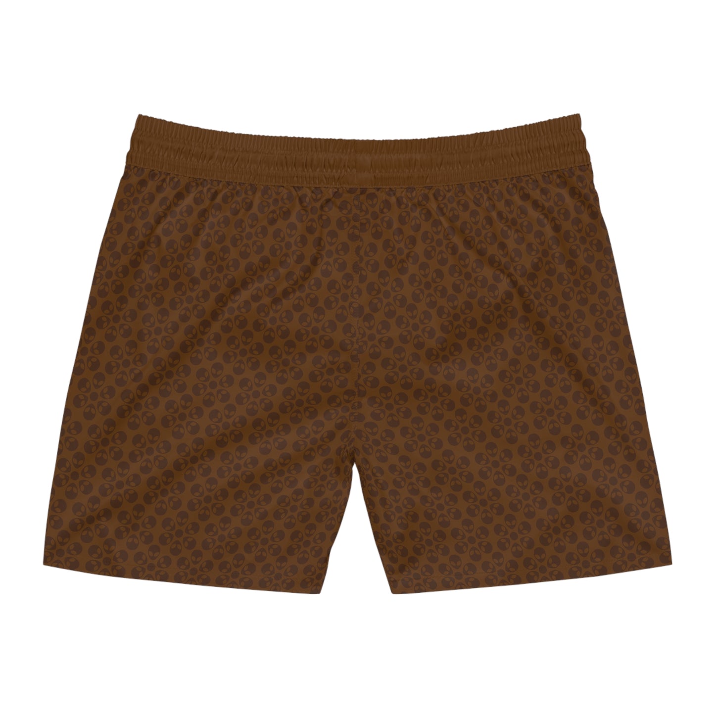 Stylish Mens MidLength Swim Shorts Beachwear Vacation Essentials Poolside Comfort Summer Outfit Trendy Swimwear Alien Flowers Brown