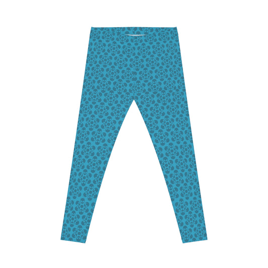 Chic Floral Leggings  Trendy Loungewear for Women Fitness Pants Yoga Wear Stylish Outfits Everyday Comfort Alien Flowers Turquoise