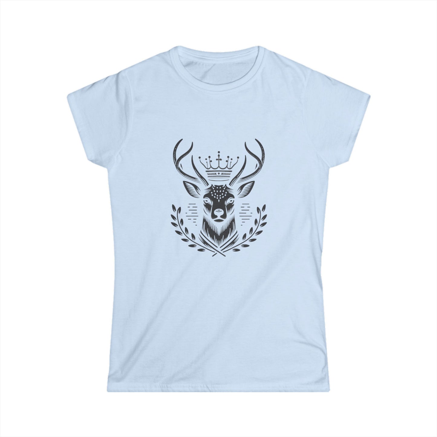 Bohemian Antler Women's Softstyle Tee - Nature-Inspired Graphic Shirt - Oh Deer Lord