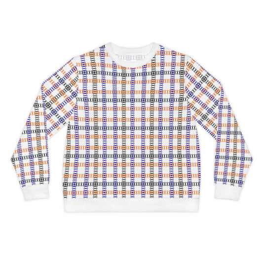 Vibrant Plaid Lightweight Sweatshirt Cozy Fall Attire Casual Wear Perfect for Autumn Gatherings Stylish Layering Option Train Tracks Pink