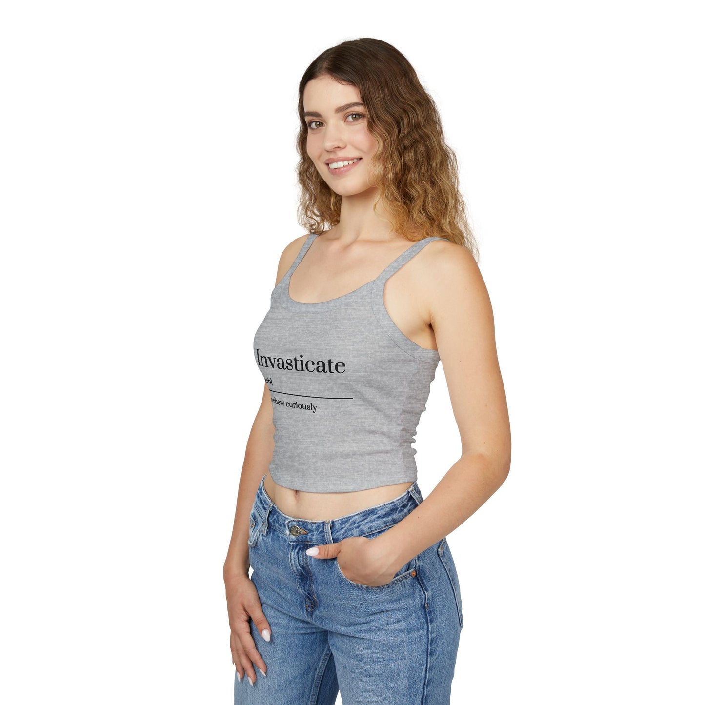 Curious Chew Tank Top | Summer Casual Wear, Trendy Spaghetti Strap, Gift for Foodies, Cute Summer Outfit, Flirty Top