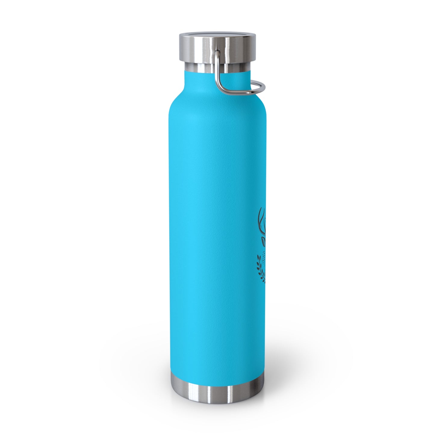 Stylish Copper Insulated Water Bottle - 22oz with Engraved Deer Design - Oh Deer Lord