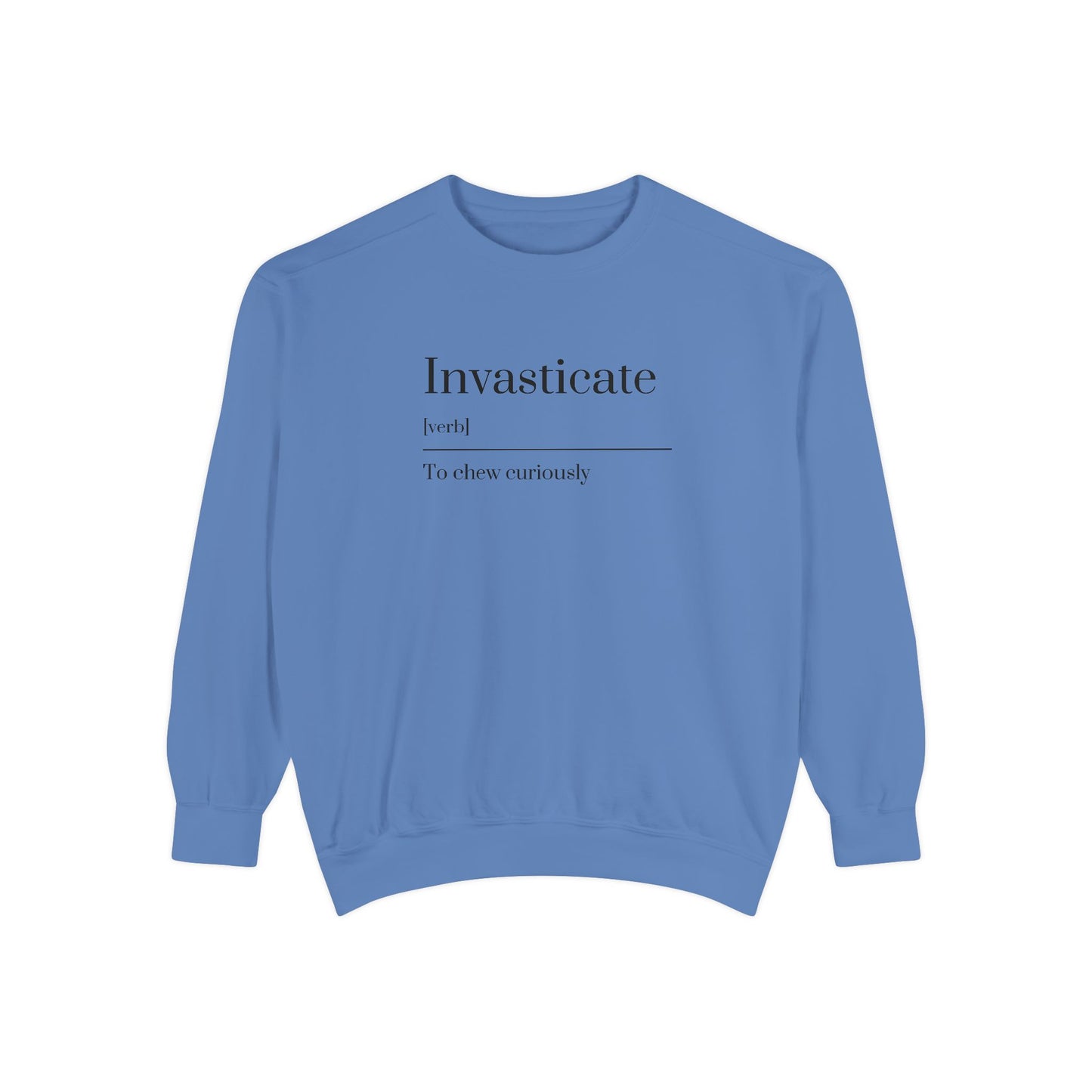 Curious Chewer Sweatshirt, Cozy Casual Wear, Unique Gift Idea, Trendy Fashion Layer, Perfect for Gifting, Fun Vocabulary Apparel