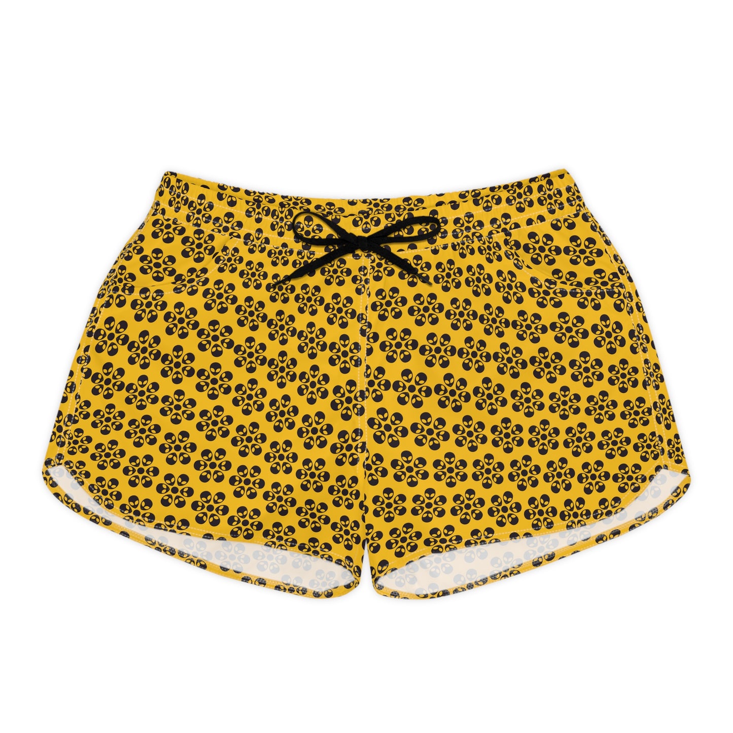 Alien Floral Casual Shorts - Yellow