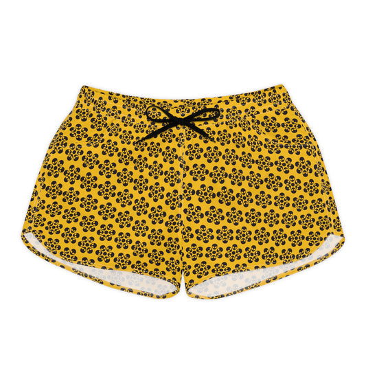 Alien Floral Casual Shorts - Yellow