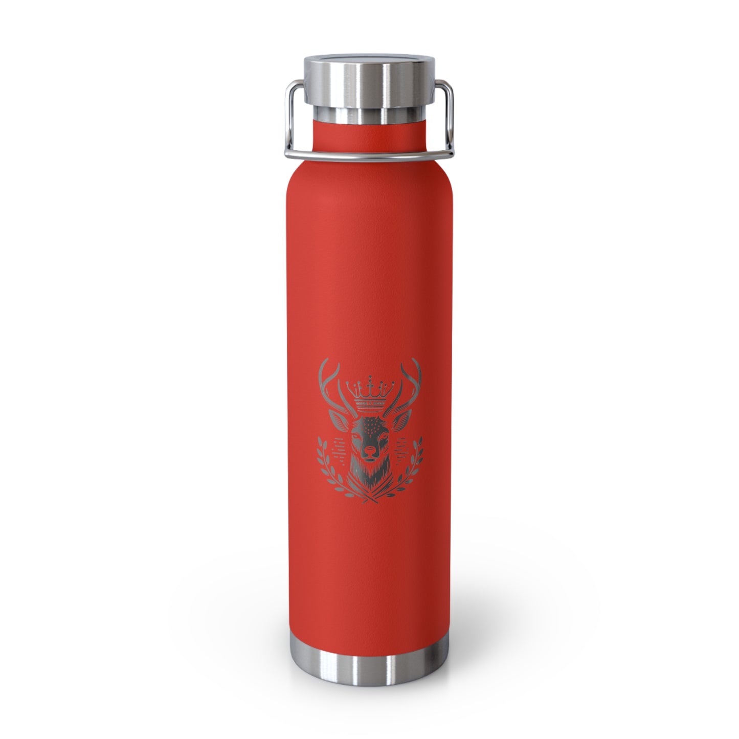 Stylish Copper Insulated Water Bottle - 22oz with Engraved Deer Design - Oh Deer Lord