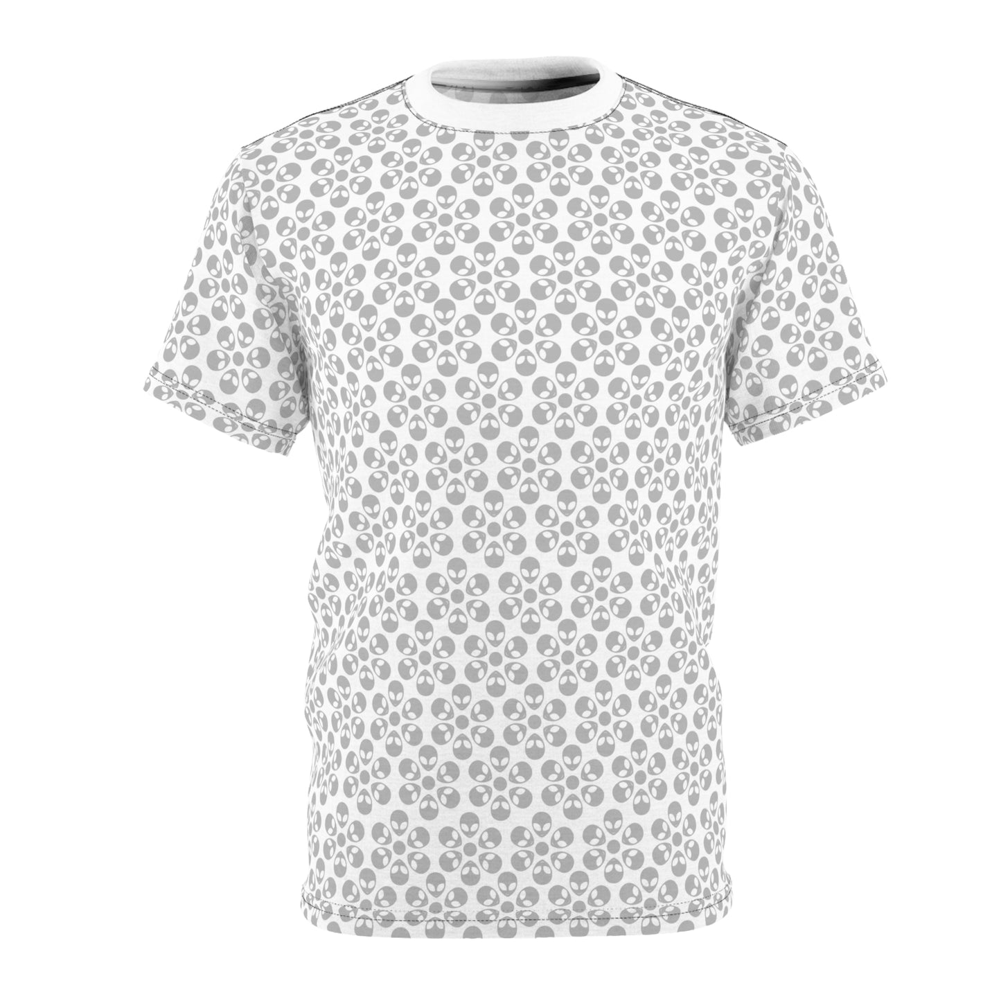 Stylish Floral Print Tee Casual Unisex TShirt Gift for Her/Him Summer Fashion Birthday Gift Everyday Wear Trendy Apparel Alien Flowers White