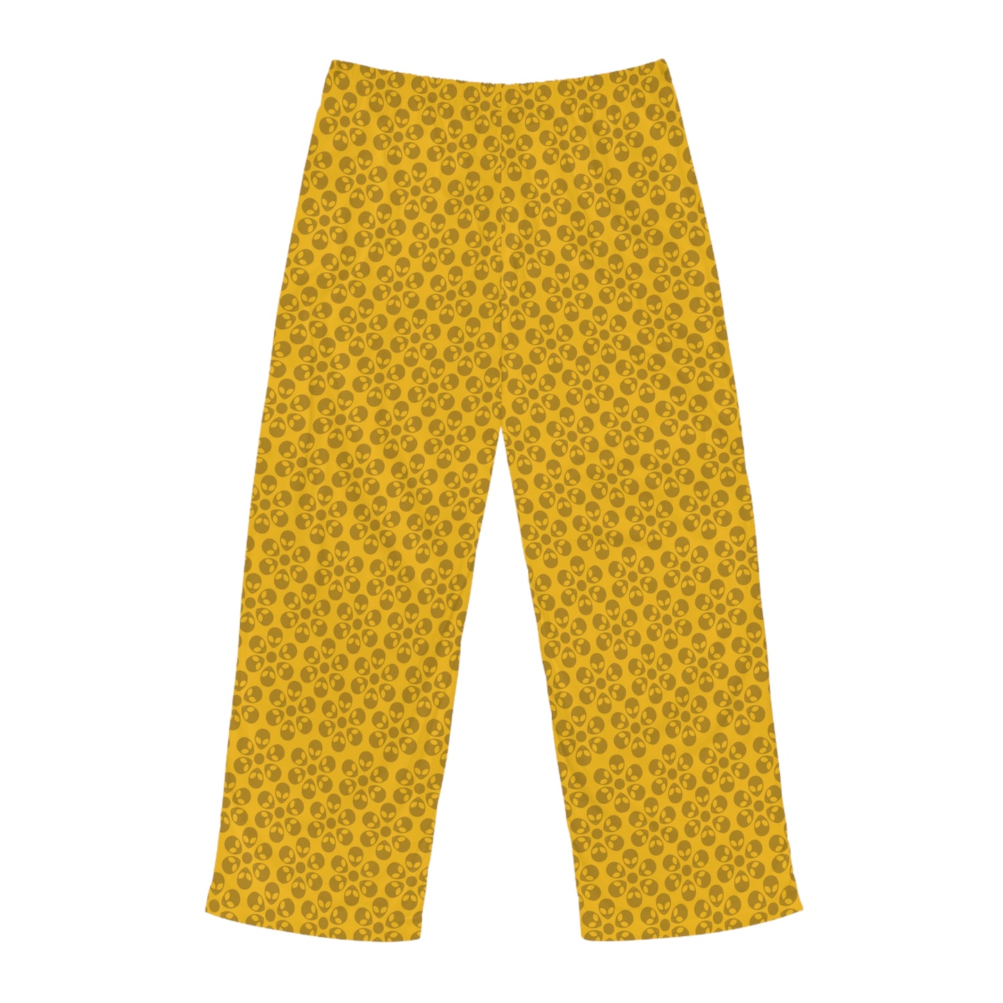 Cozy Mens Pajama Pants  Stylish Floral Sleepwear Ideal for Relaxing Gifts for Him Home Lounge Wear Unique Patterned PJs Alien Flowers Yellow