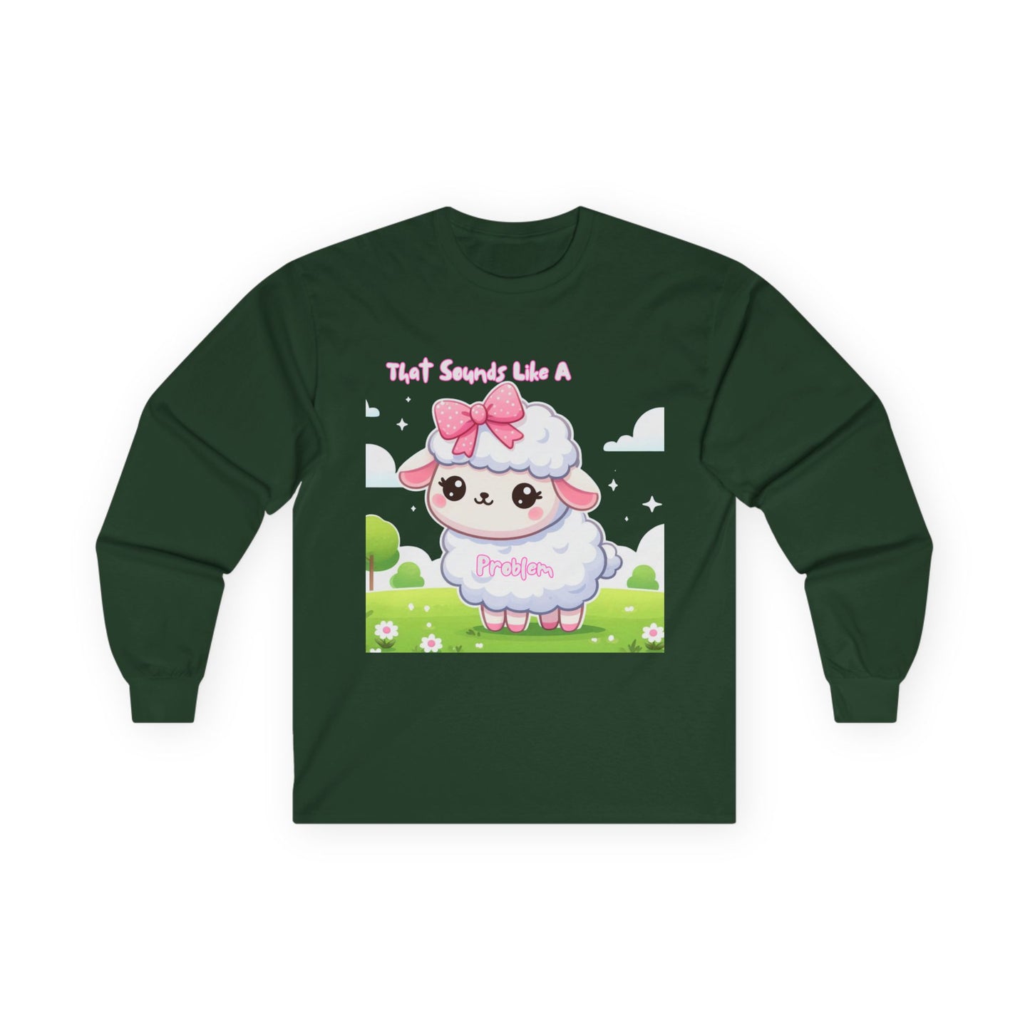 Cute Lamb Long Sleeve Tee for Animal Lovers - "That's Sounds Like A Pet" Design