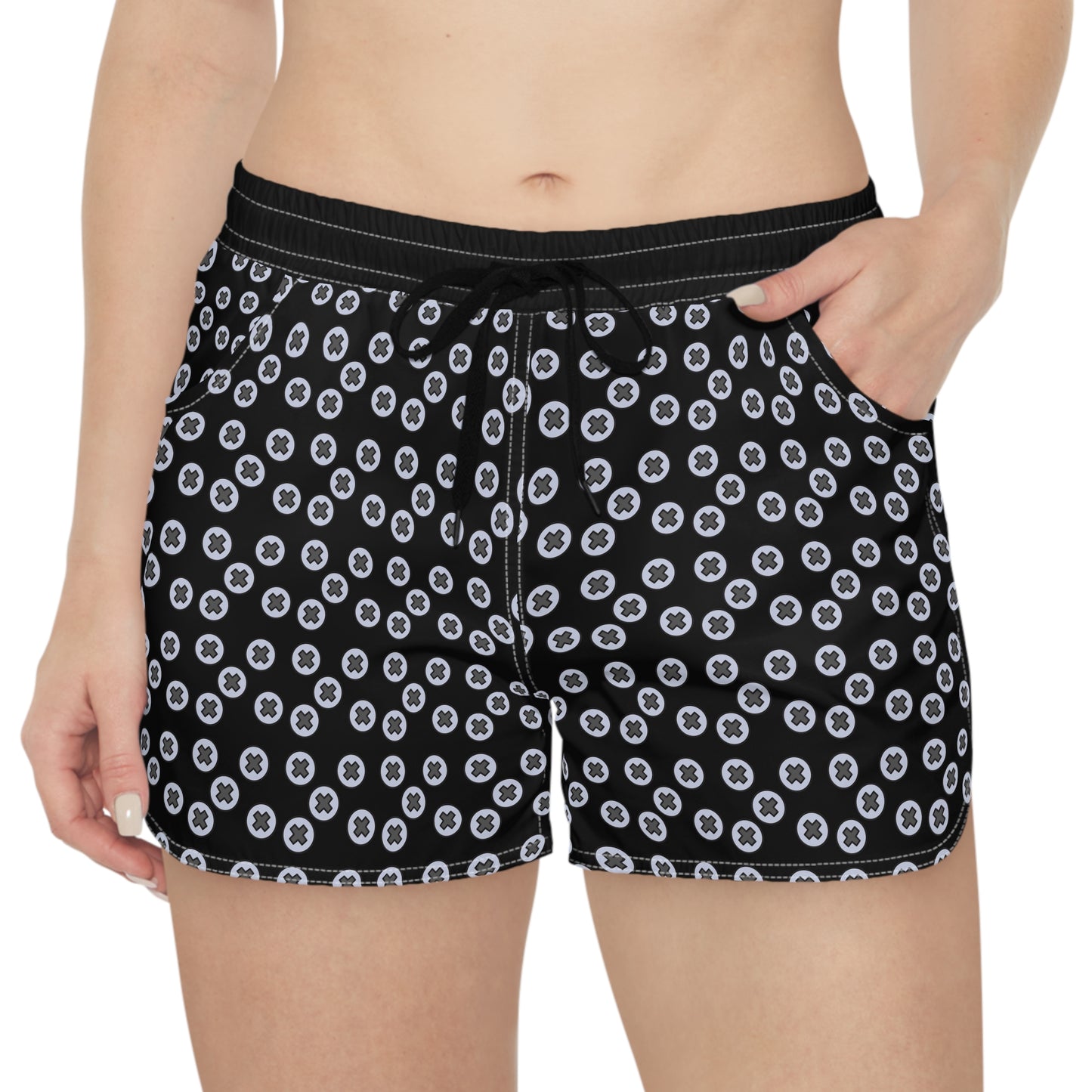 Chic Women's Casual Shorts, Comfy Summer Lounge Wear, Perfect for Vacations, Spa Days, & Relaxing at Home - Black
