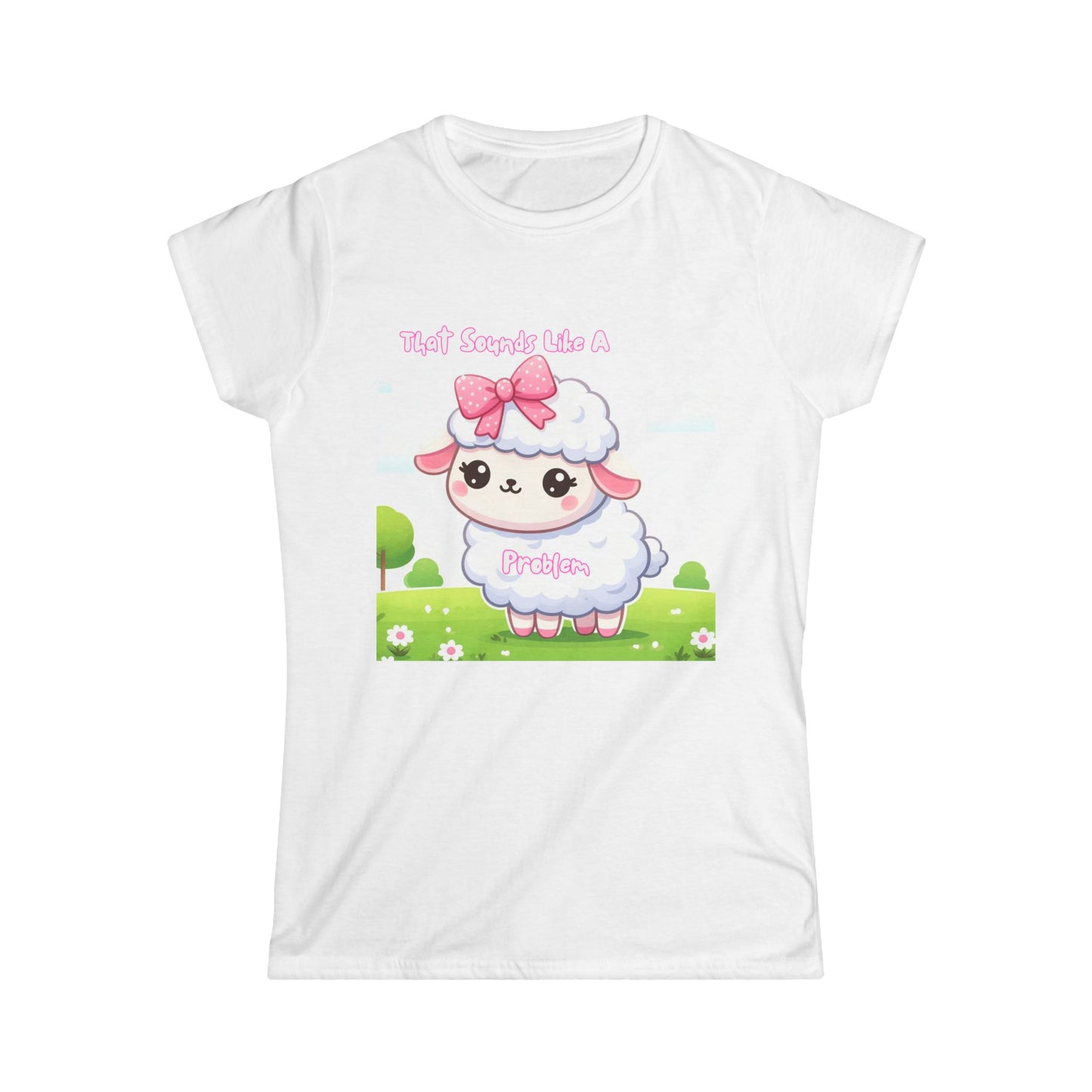 Cute Sheep Women's Softstyle Tee - Perfect for Animal Lovers and Casual Wear