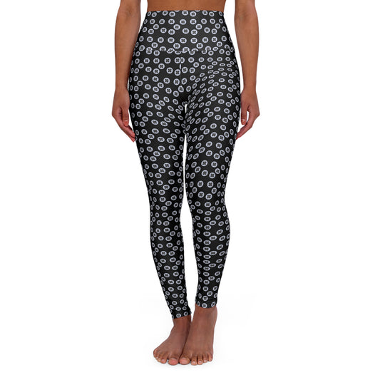 Comfortable High Waisted Yoga Leggings, Stylish Activewear, Fitness Leggings, Gym Wear, Trendy Workout Gear, Perfect Gift for Yogis - Black