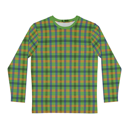 Vibrant Plaid Mens Long Sleeve Shirt Cozy Outfit Casual Wear Stylish Layering Perfect for Fall and Winter Train Tracks Green