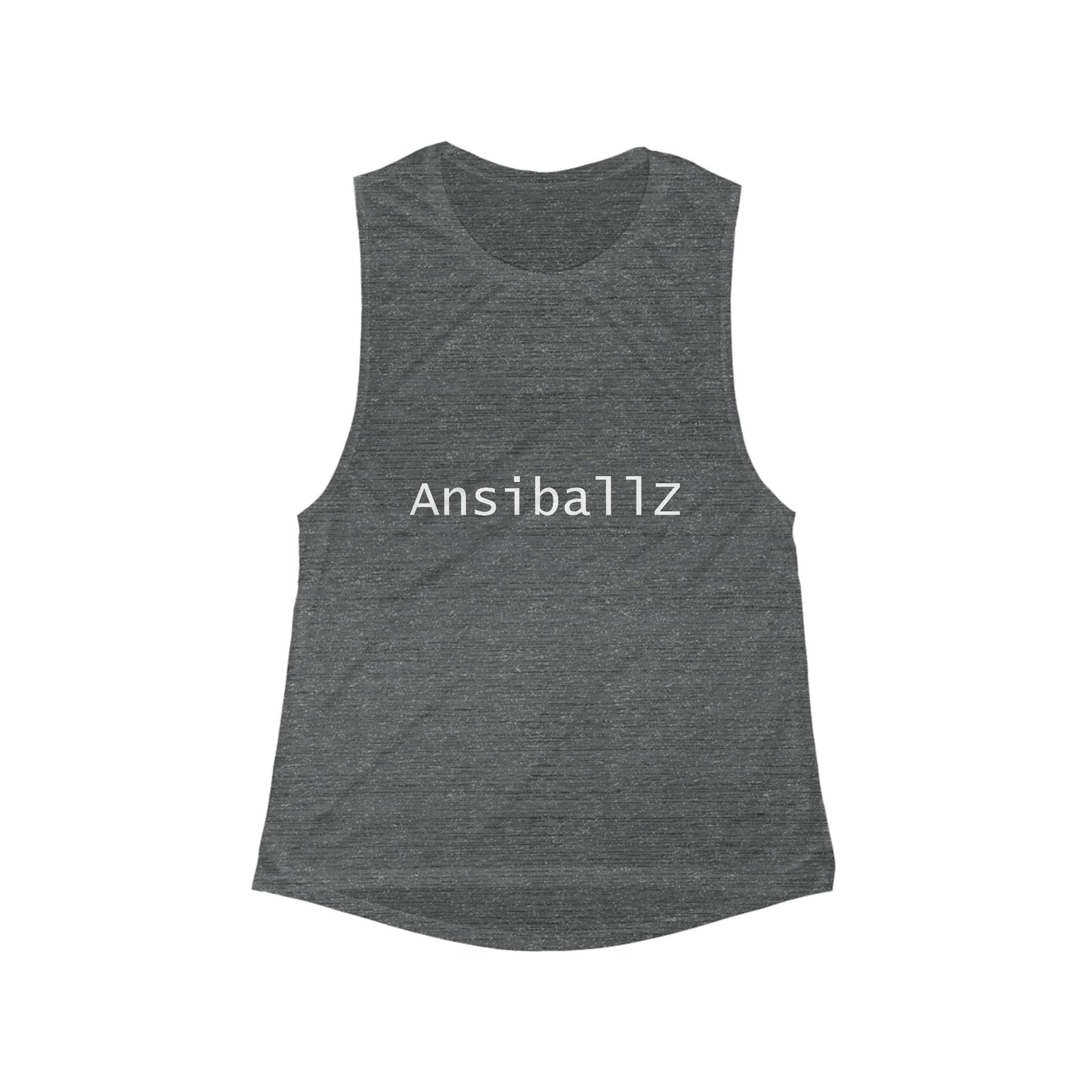 Women's Flowing Graphic Muscle Tank - Casual Summer Top, Workout Gear, Gift for Fitness Lovers, Daily Wear, Trendy Activewear