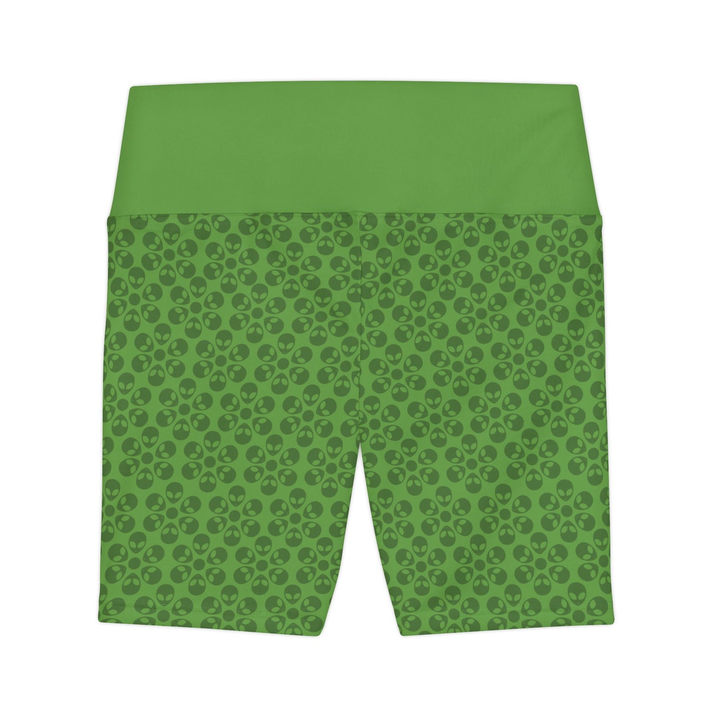 Womens Workout Shorts  Alien Flowers Green