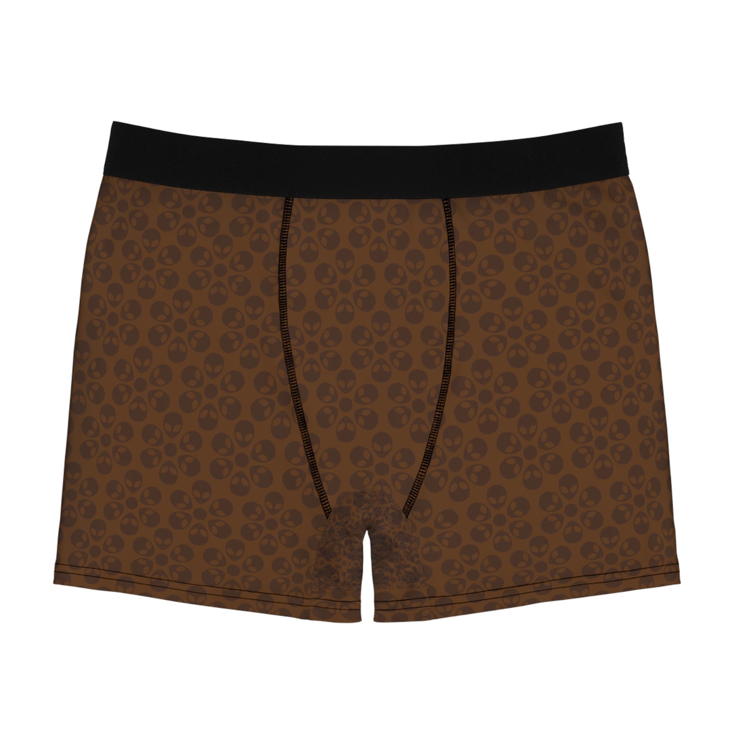 Mens Boxer Briefs  Alien Flowers Brown