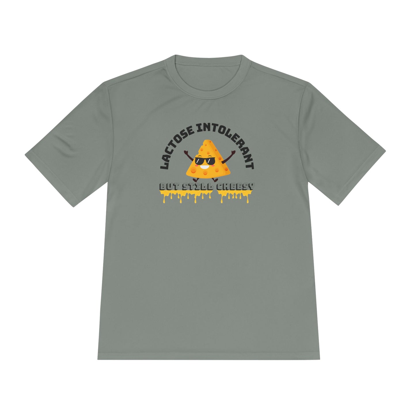 Lactose Intolerant But Still Cheesy Tee - Fun Unisex Moisture Wicking T-Shirt for Foodies, Great for Birthdays, Gifting, and Casual [...]