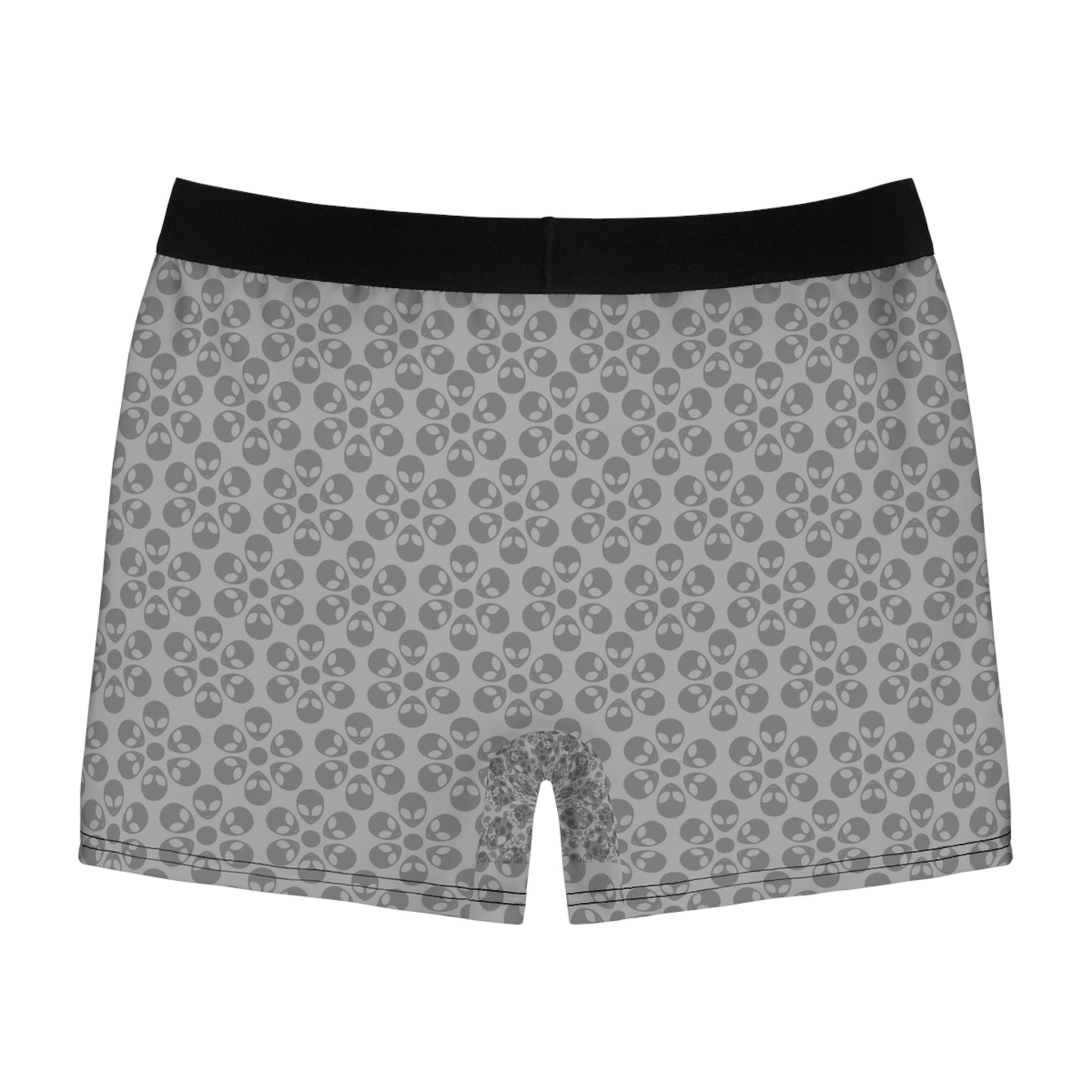 Mens Boxer Briefs  Alien Flowers Light Grey