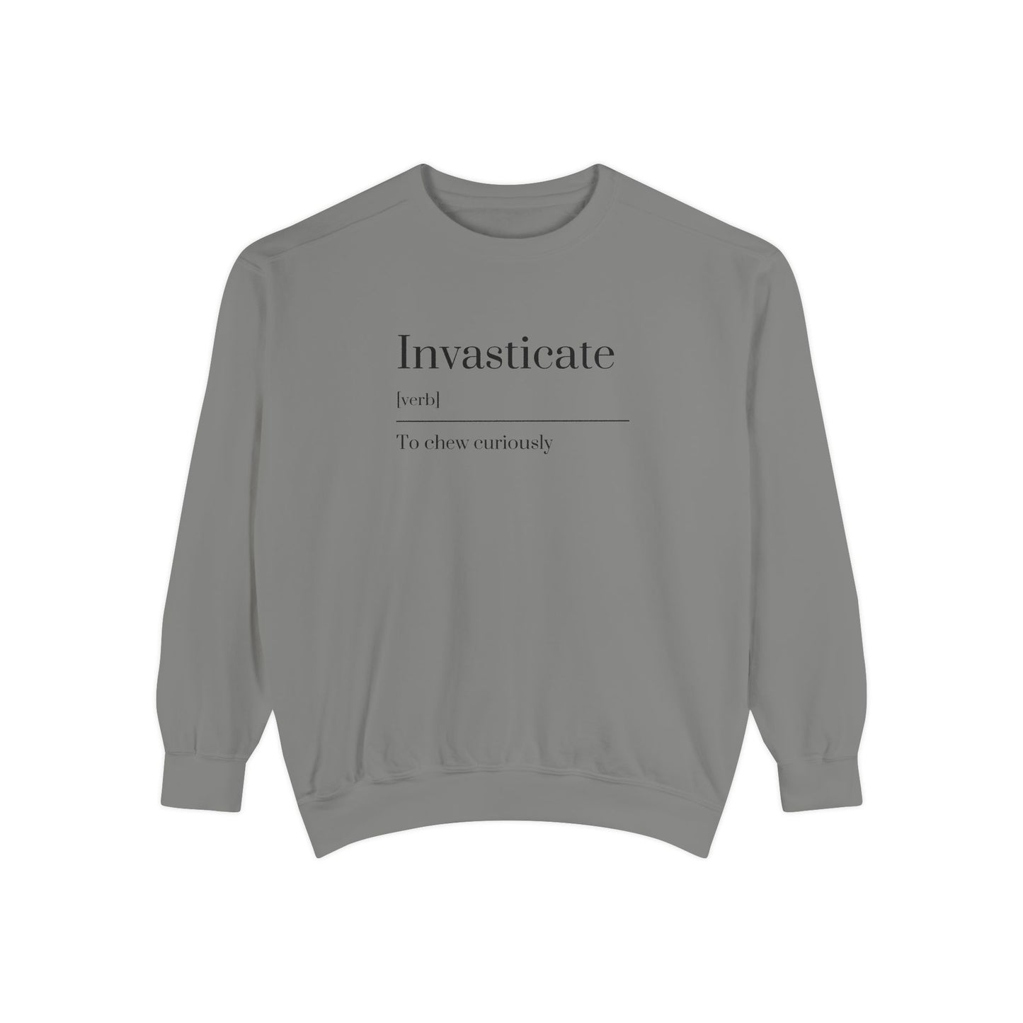 Curious Chewer Sweatshirt, Cozy Casual Wear, Unique Gift Idea, Trendy Fashion Layer, Perfect for Gifting, Fun Vocabulary Apparel