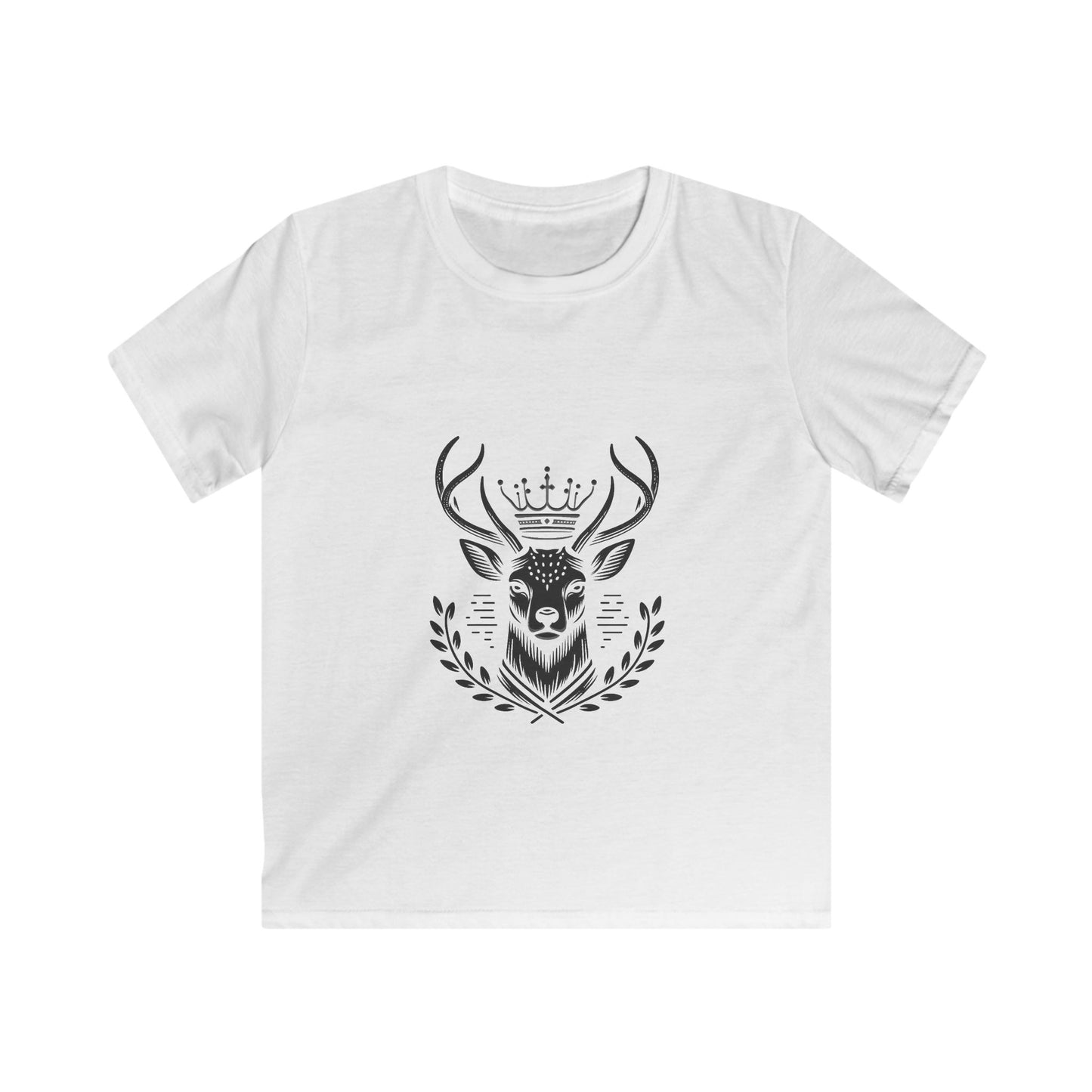 Kids Softstyle Tee - Majestic Deer Design for Nature Lovers - Oh Deer Lord