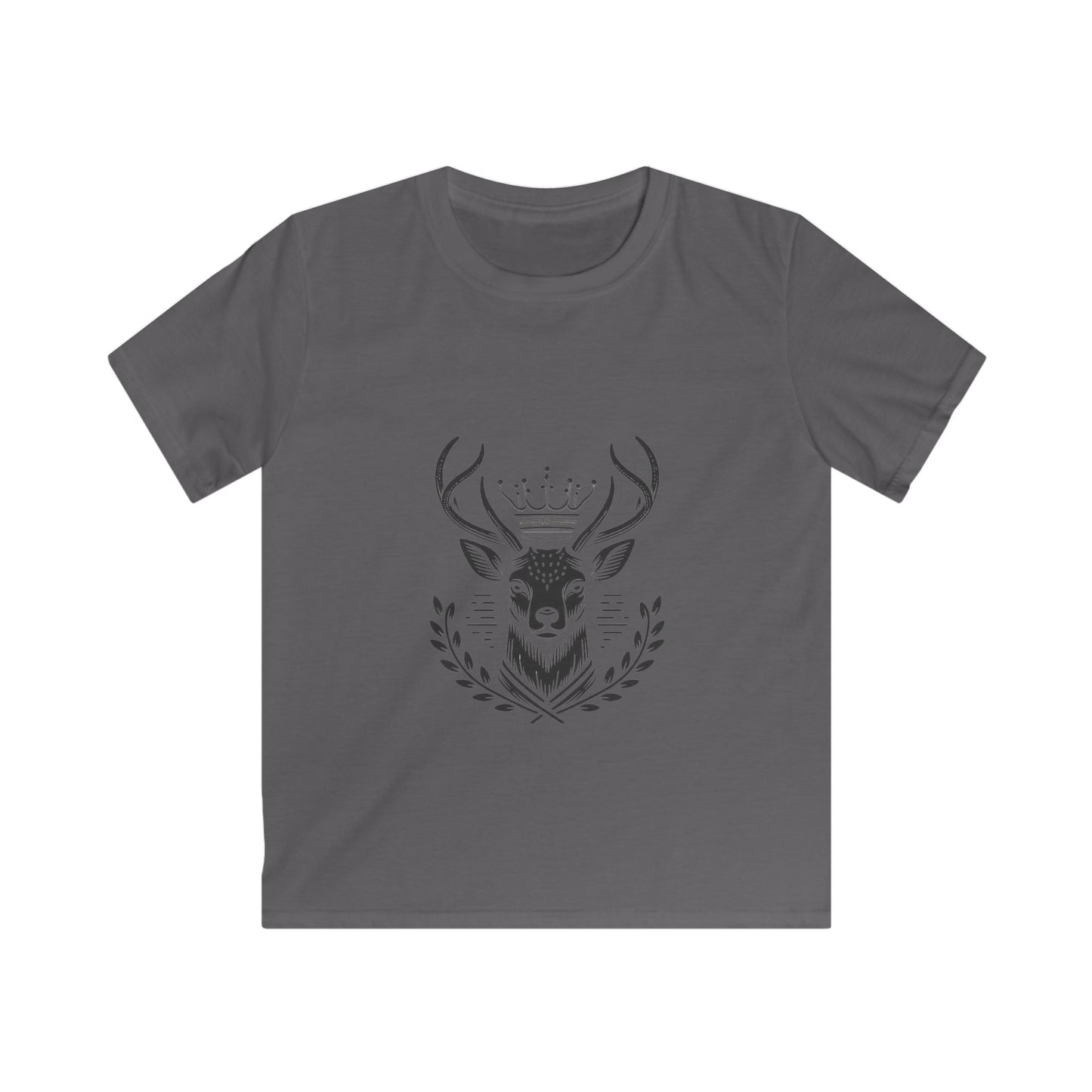 Kids Softstyle Tee - Majestic Deer Design for Nature Lovers - Oh Deer Lord