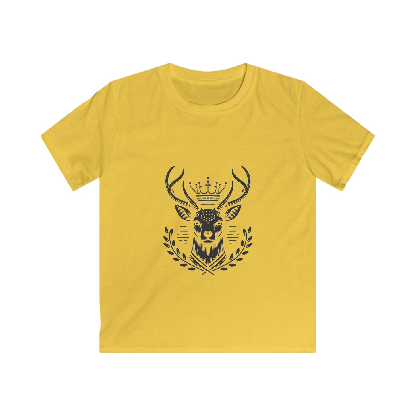 Kids Softstyle Tee - Majestic Deer Design for Nature Lovers - Oh Deer Lord