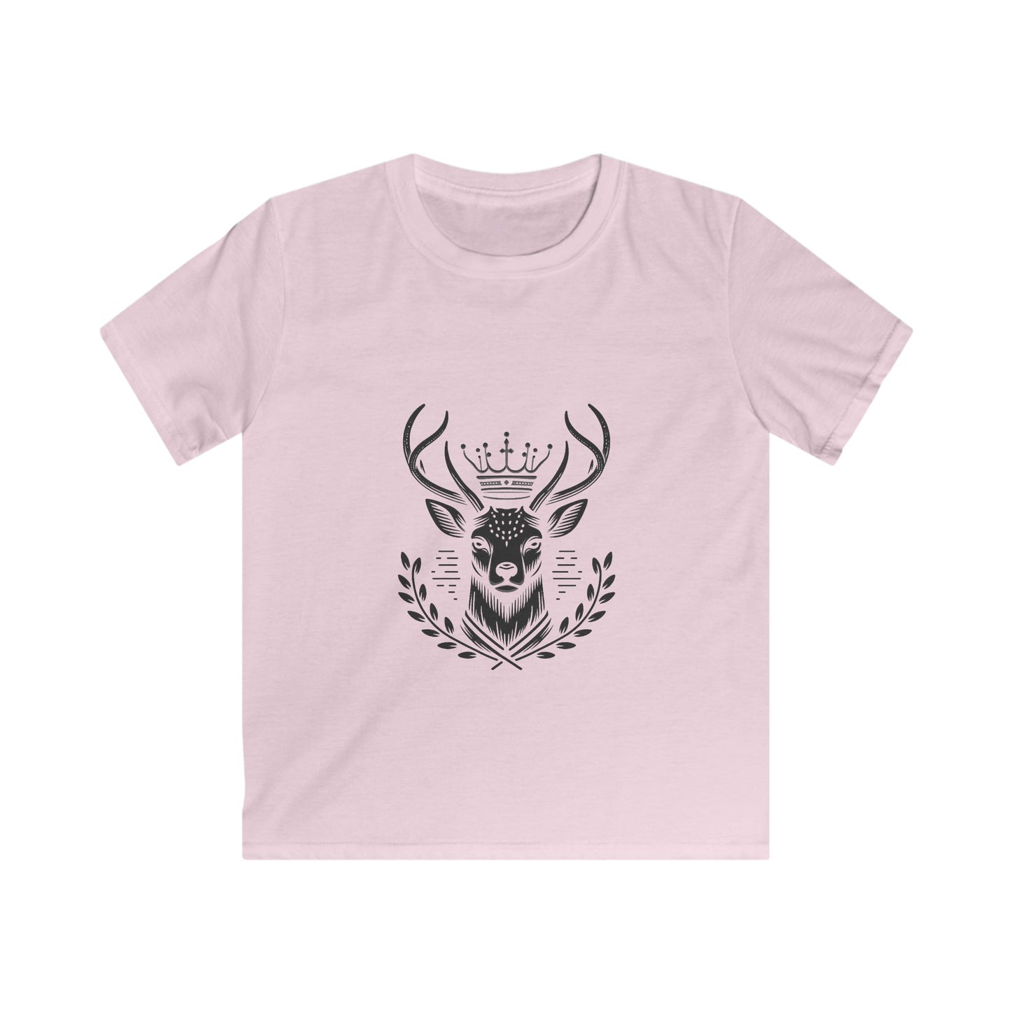 Kids Softstyle Tee - Majestic Deer Design for Nature Lovers - Oh Deer Lord