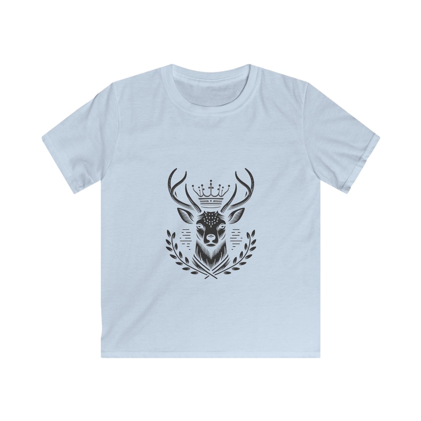 Kids Softstyle Tee - Majestic Deer Design for Nature Lovers - Oh Deer Lord