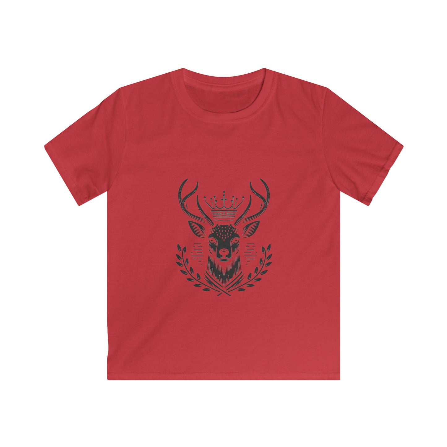 Kids Softstyle Tee - Majestic Deer Design for Nature Lovers - Oh Deer Lord