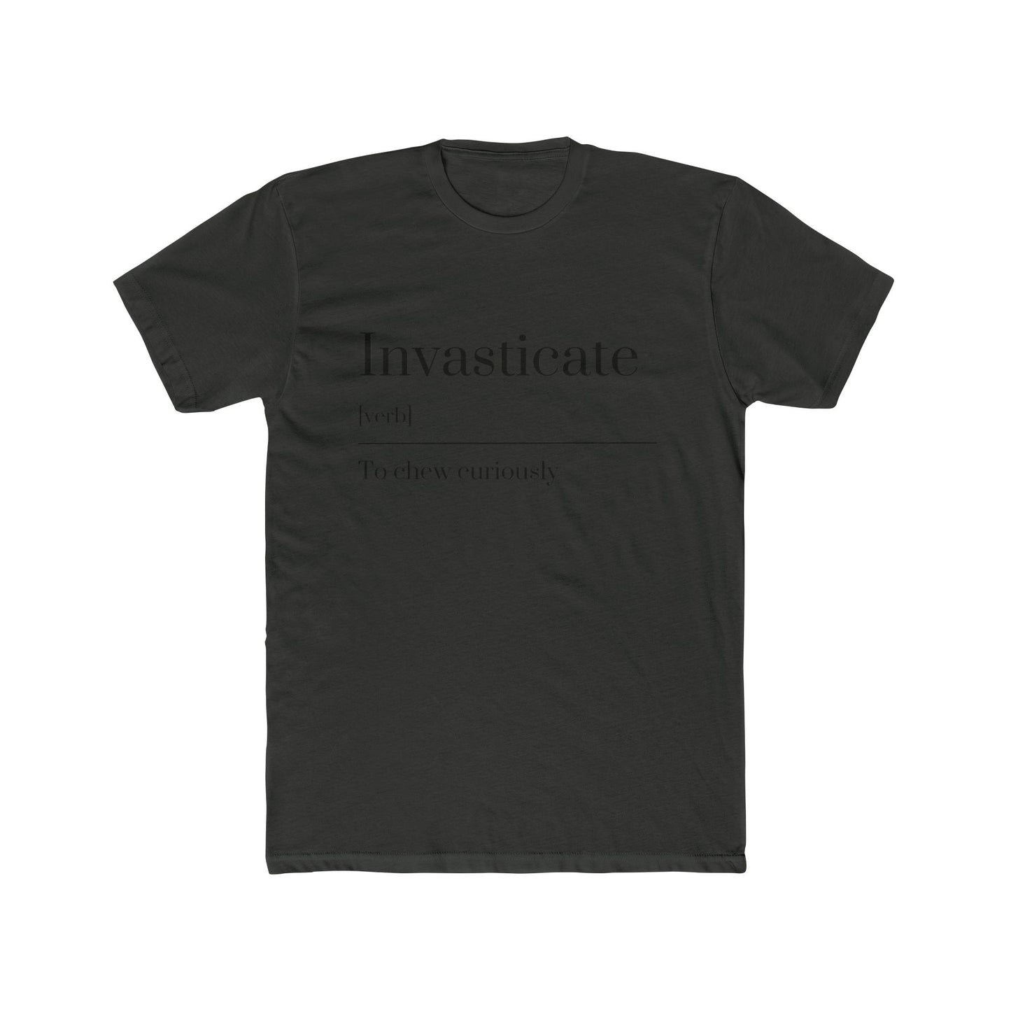 Unisex Invasticate Definition Tee - Casual Wear, Gift for Word Lovers, Everyday Comfort, Literary T-Shirt, Unique Definition Shirt