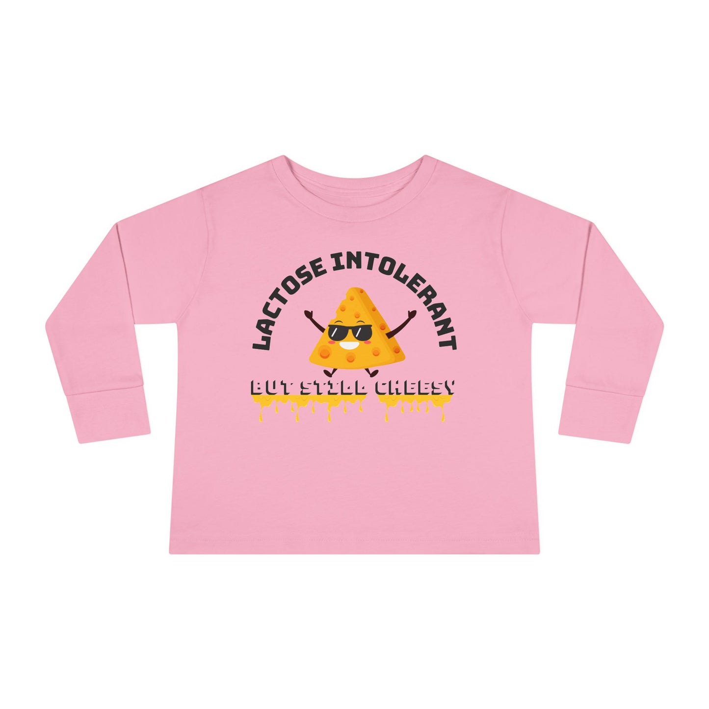 Cute Toddler Long Sleeve Tee - "Lactose Intolerant" Funny T-Shirt - Perfect Gift for Kids, Baby Showers, Birthday Parties, Everyday Wear