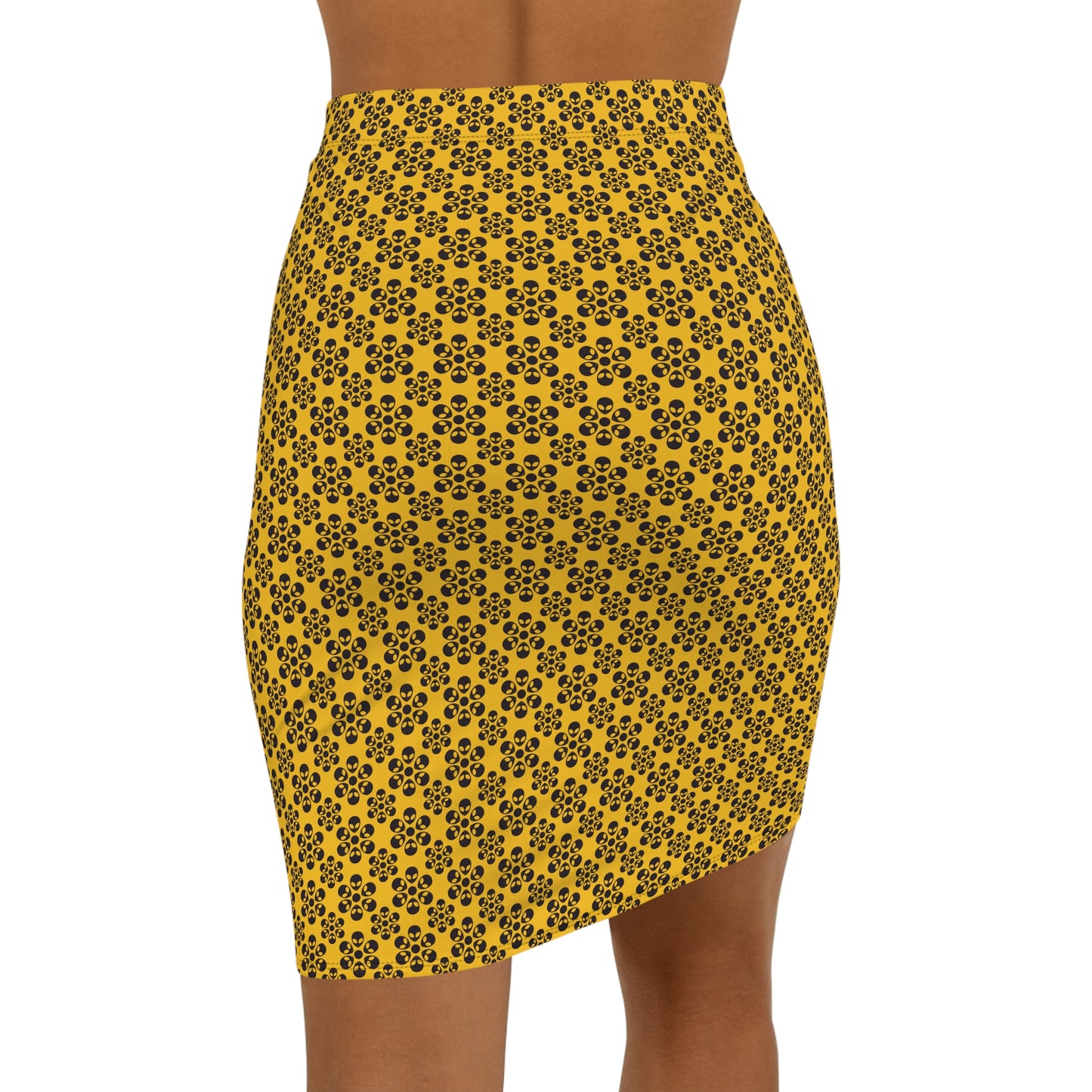 Alien Pencil Skirt - Yellow