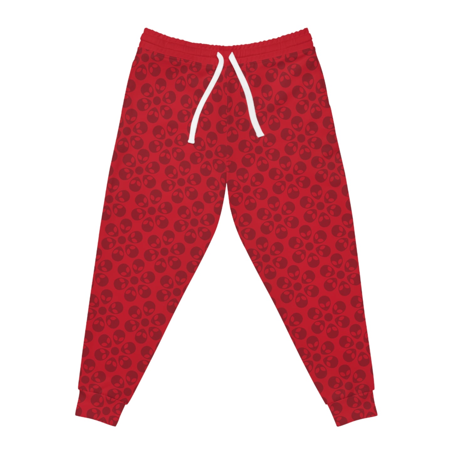 Stylish Floral Athletic Joggers Trendy Joggers Comfortable Workout Pants Casual Loungewear Gifts for Fitness Lovers Alien Flowers Dark Red