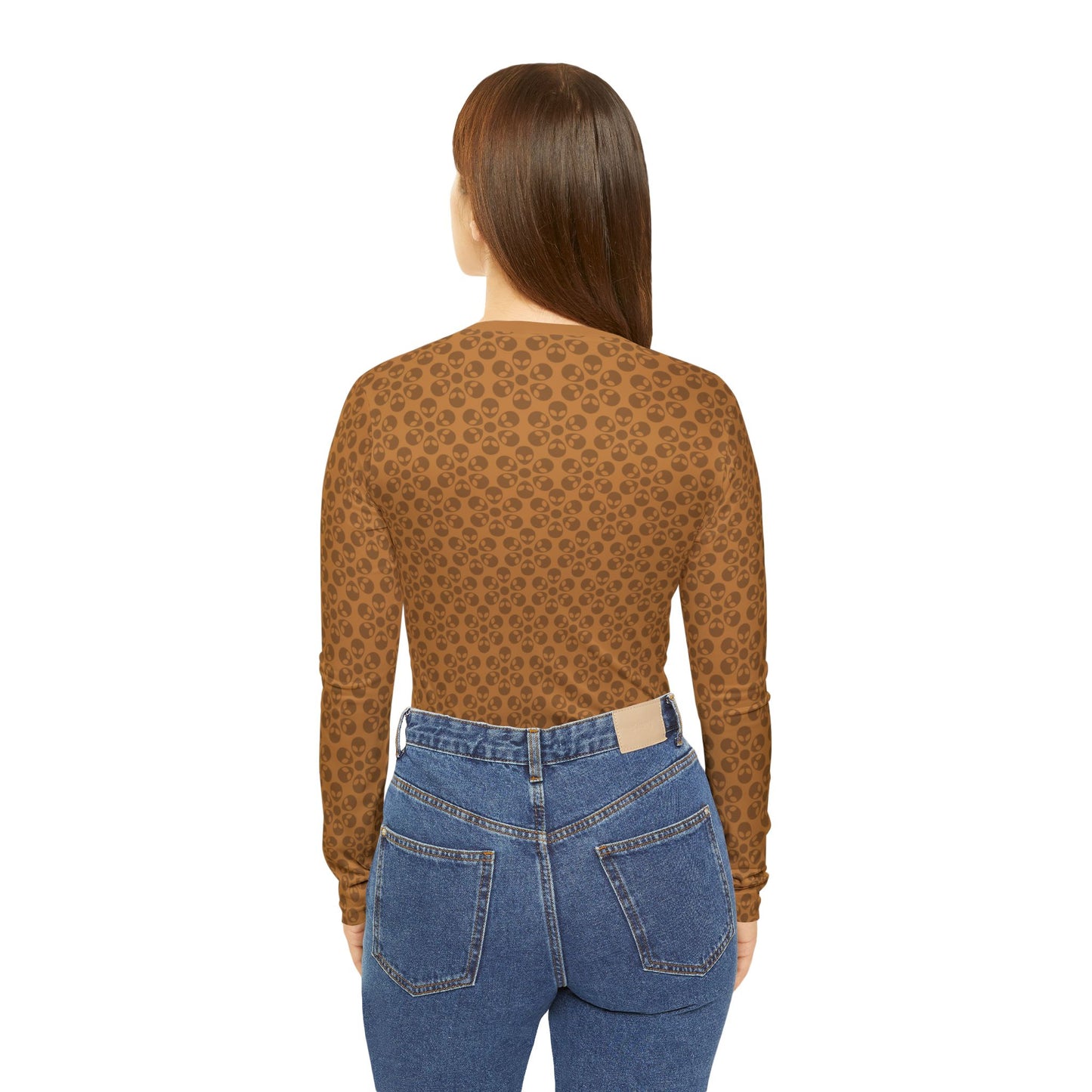 Chic Floral VNeck Shirt Stylish Womens Top Perfect for Everyday Wear Casual Gatherings Spring Outings Mother’s Day Gift Alien Flowers Light Brown