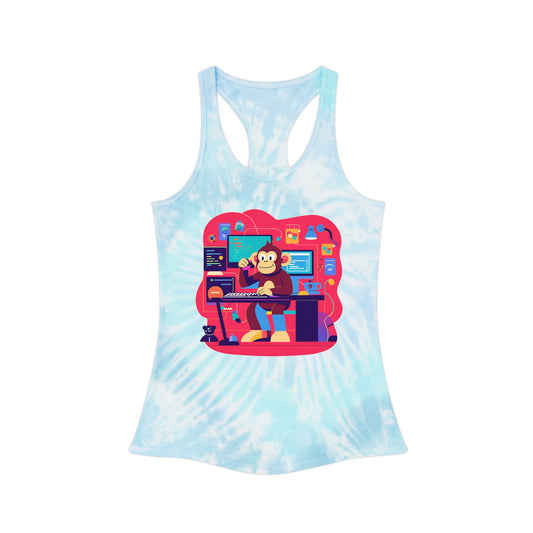 Fun Tie Dye Racerback Tank Top - Perfect for Summer, Beach Days, Festivals, Vacation Outfits, and Casual Wear