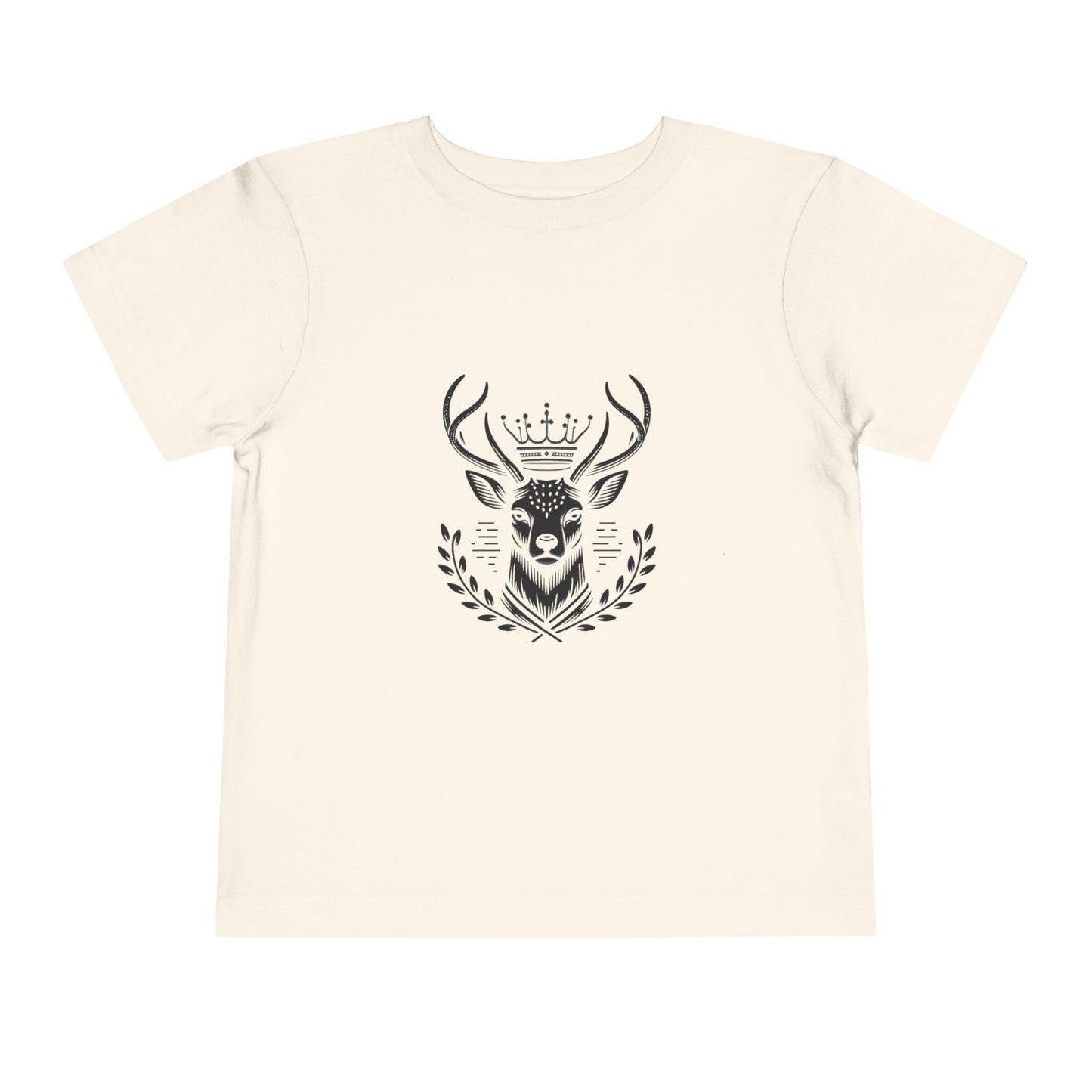 Royal Deer Toddler Short Sleeve Tee - Cute Animal Graphic Tee for Kids - Oh Deer Lord