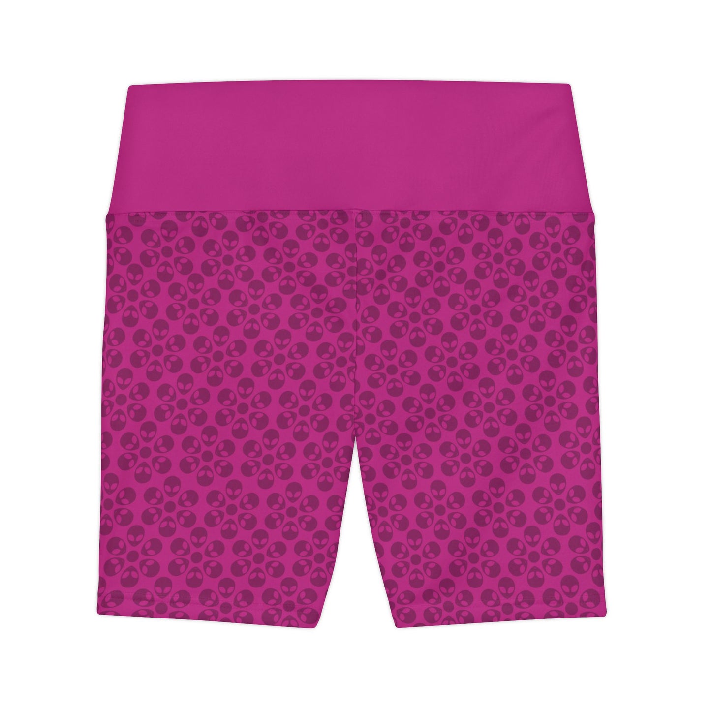 Womens Workout Shorts  Alien Flowers Pink