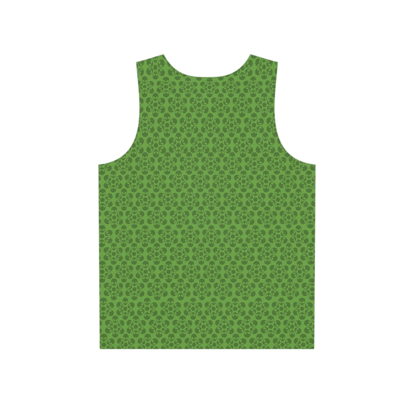 Stylish Mens Tank Top  AOP Leopard Print Summer Wear Fitness Gear Casual Apparel Trendy Vacation Outfit Alien Flowers Green