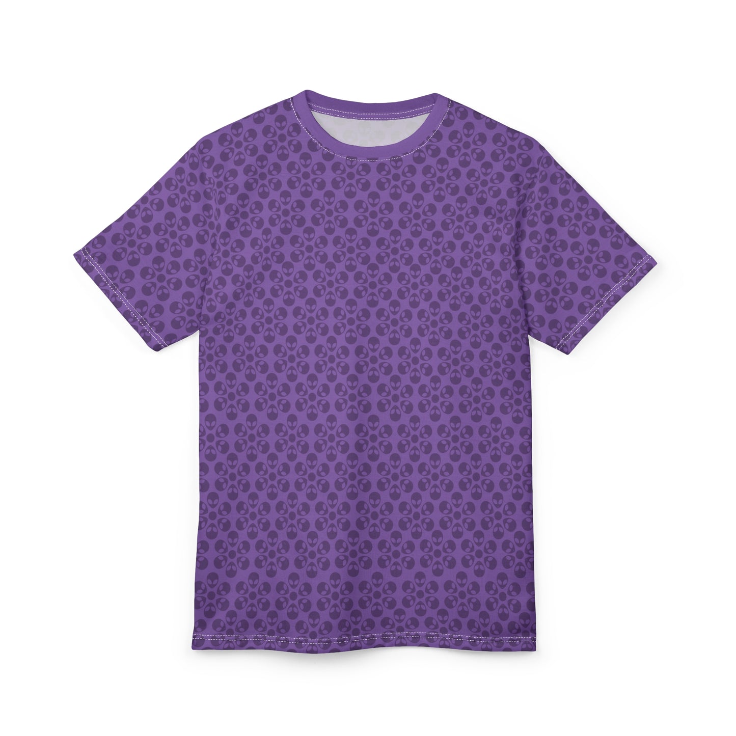 Stylish Floral Print Tee Casual Unisex TShirt Gift for Her/Him Summer Fashion Birthday Gift Everyday Wear Trendy Apparel Alien Flowers Light Purple