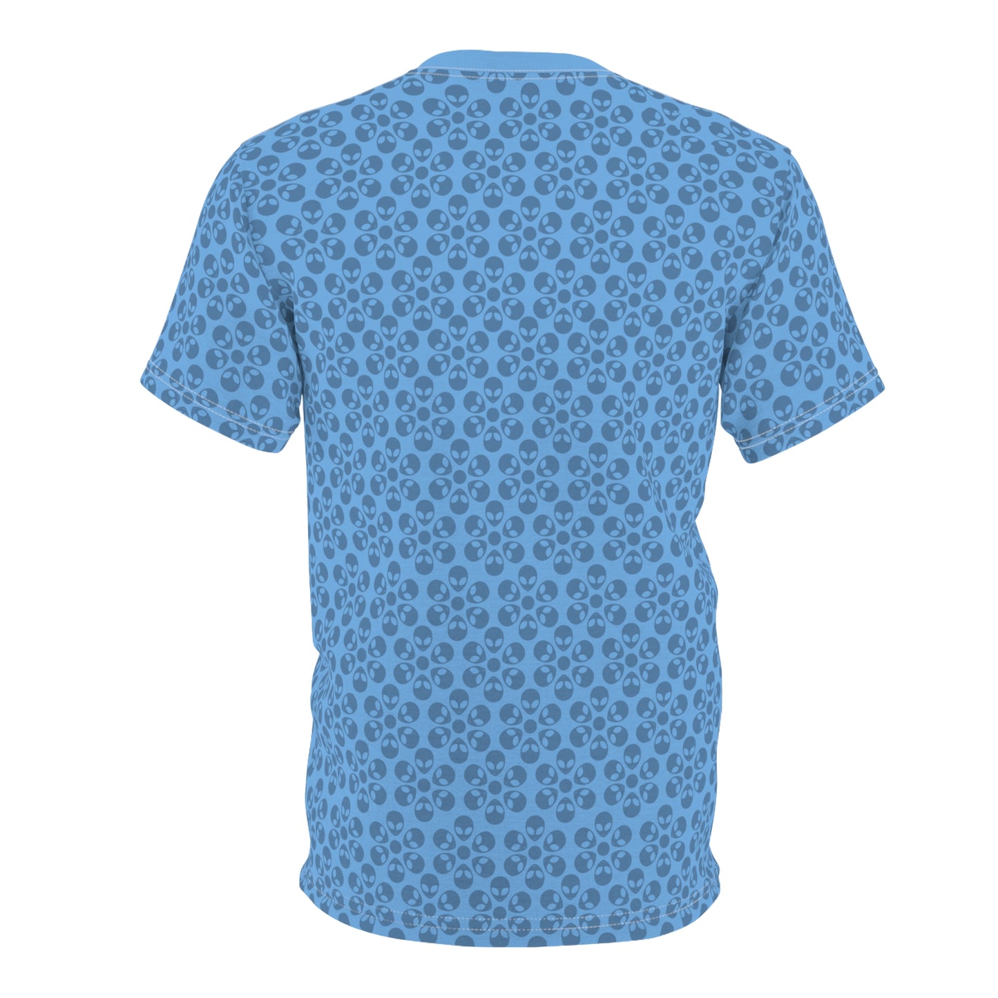 Stylish Floral Print Tee Casual Unisex TShirt Gift for Her/Him Summer Fashion Birthday Gift Everyday Wear Trendy Apparel Alien Flowers Light Blue