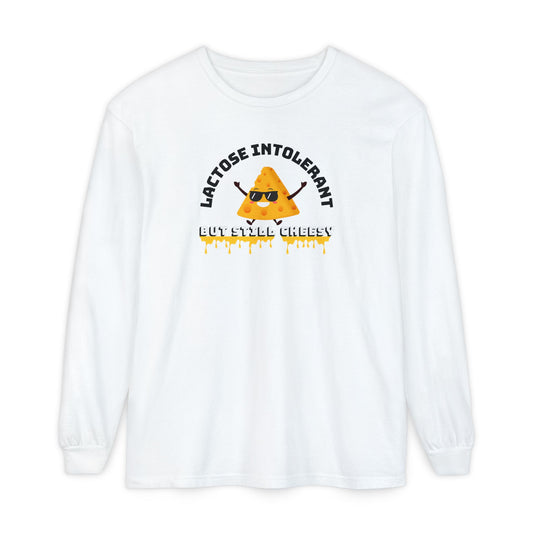 Lactose Intolerant Long Sleeve T-Shirt, Funny Tee, Gift for Dairy Lovers, Unisex Clothing, Comfortable Top, Quirky Design