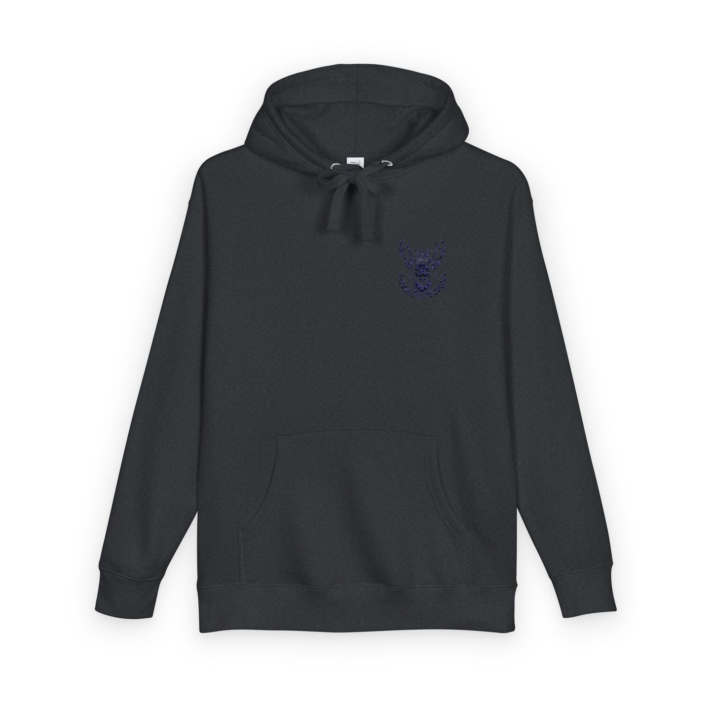 Cozy Unisex Fleece Hoodie with Deer Emblem - Oh Deer Lord