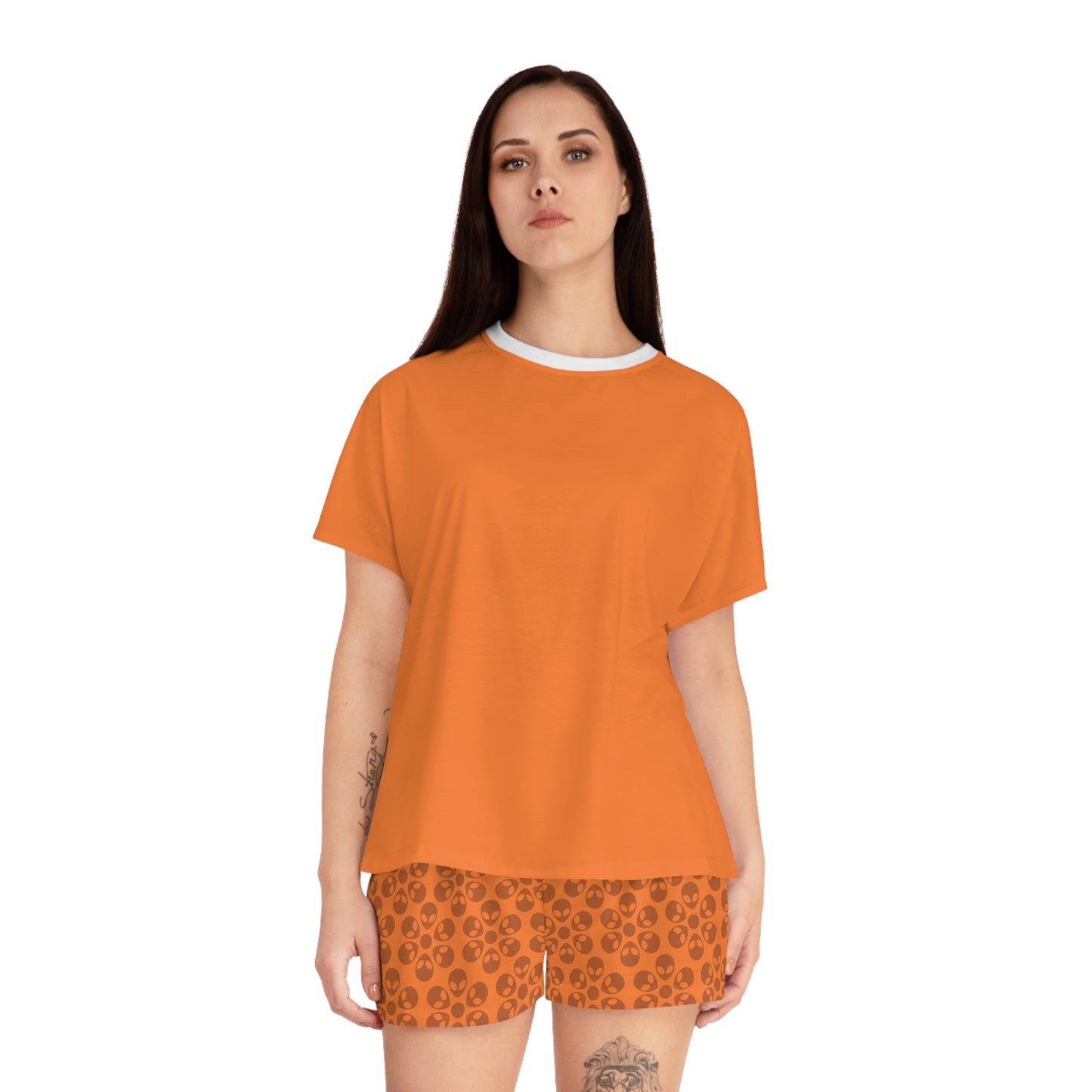 Stylish Womens Pajama Set Cozy Sleepwear AOP Floral Print Perfect for Lounging Gift for Her Summer Nights Relaxation Alien Flowers Crusta