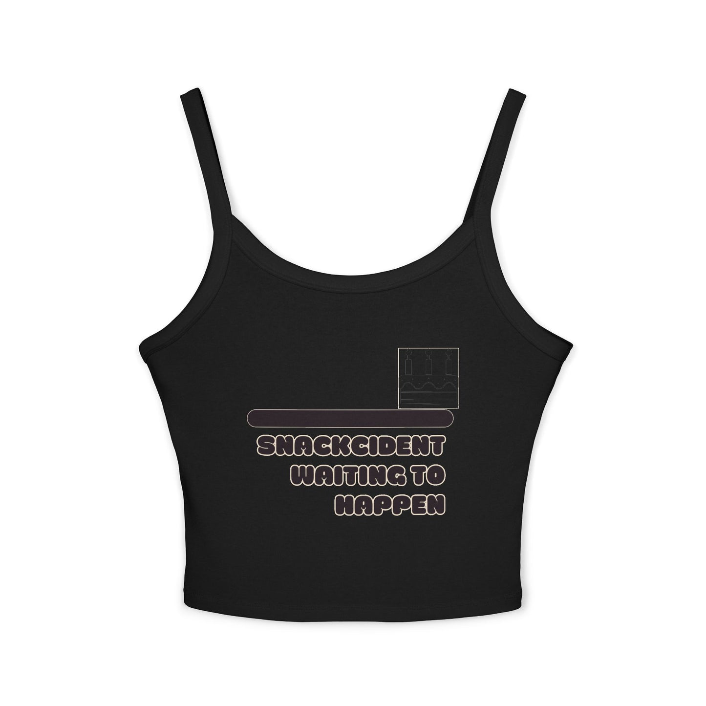 Funny Snackcident Tank Top, Women's Graphic Tank, Cute Summer Top, Unique Gift for Food Lovers, Casual Wear, Motivational Apparel