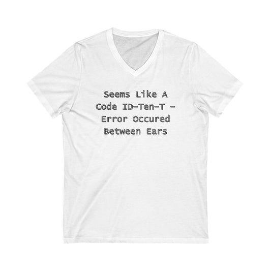 Unisex Jersey Short Sleeve V-Neck Tee