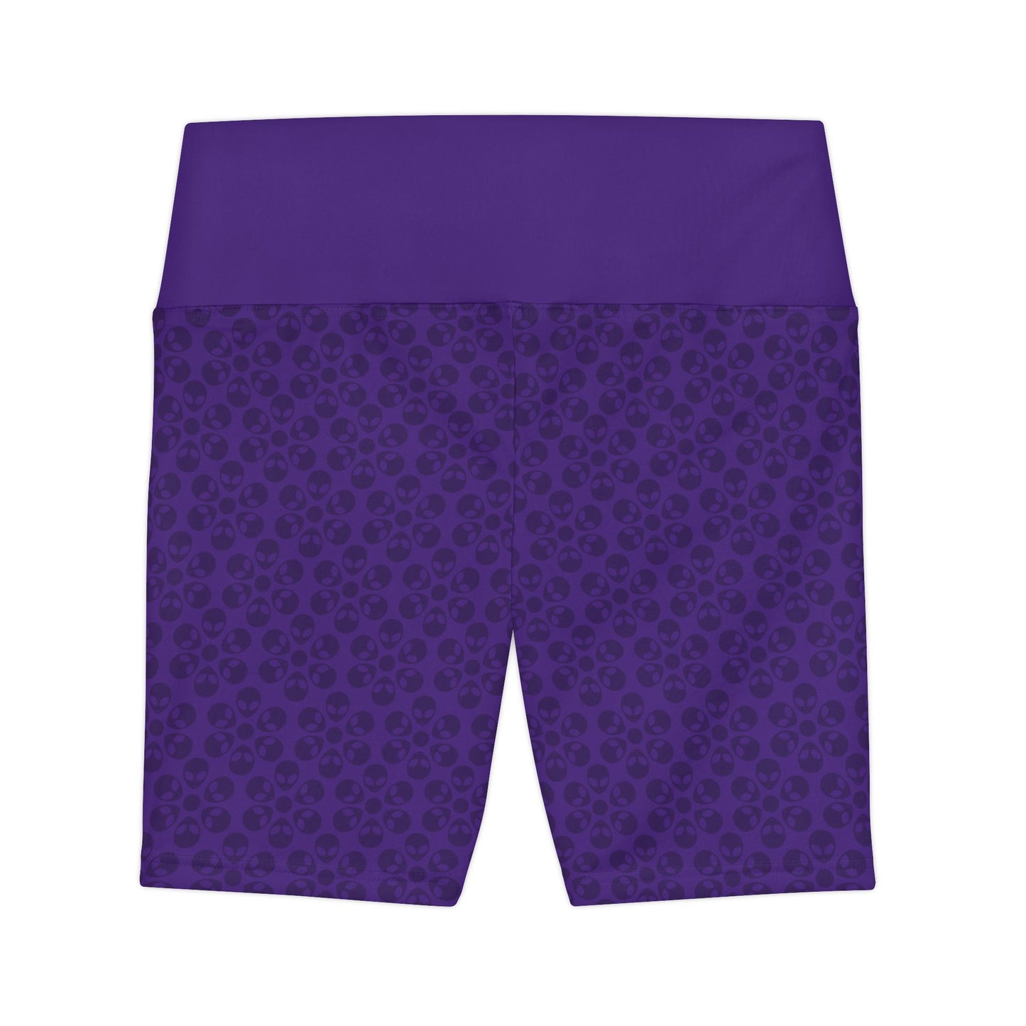 Womens Workout Shorts  Alien Flowers Purple
