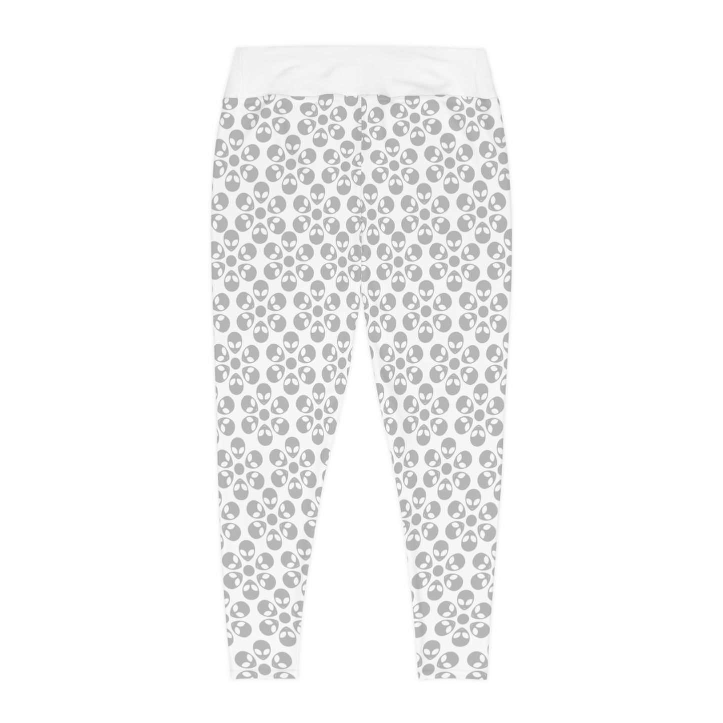 Plus Size Leggings  Alien Flowers Light Pink